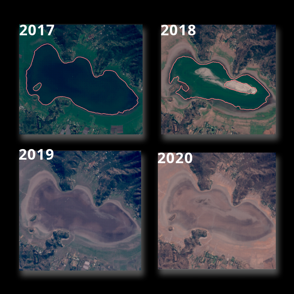 Portait of a lake's death.